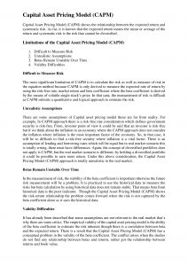 Capital Asset Pricing Model CAPM