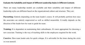 different leadership styles