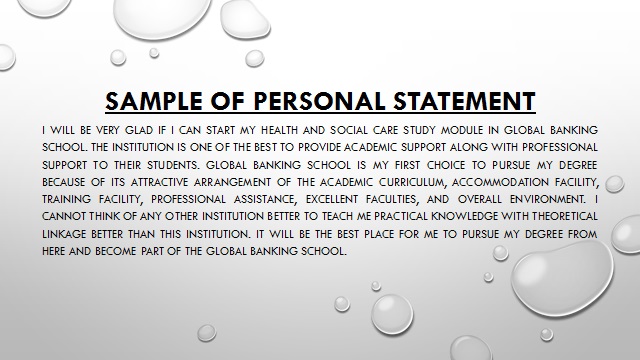 personal statement for health and social care examples