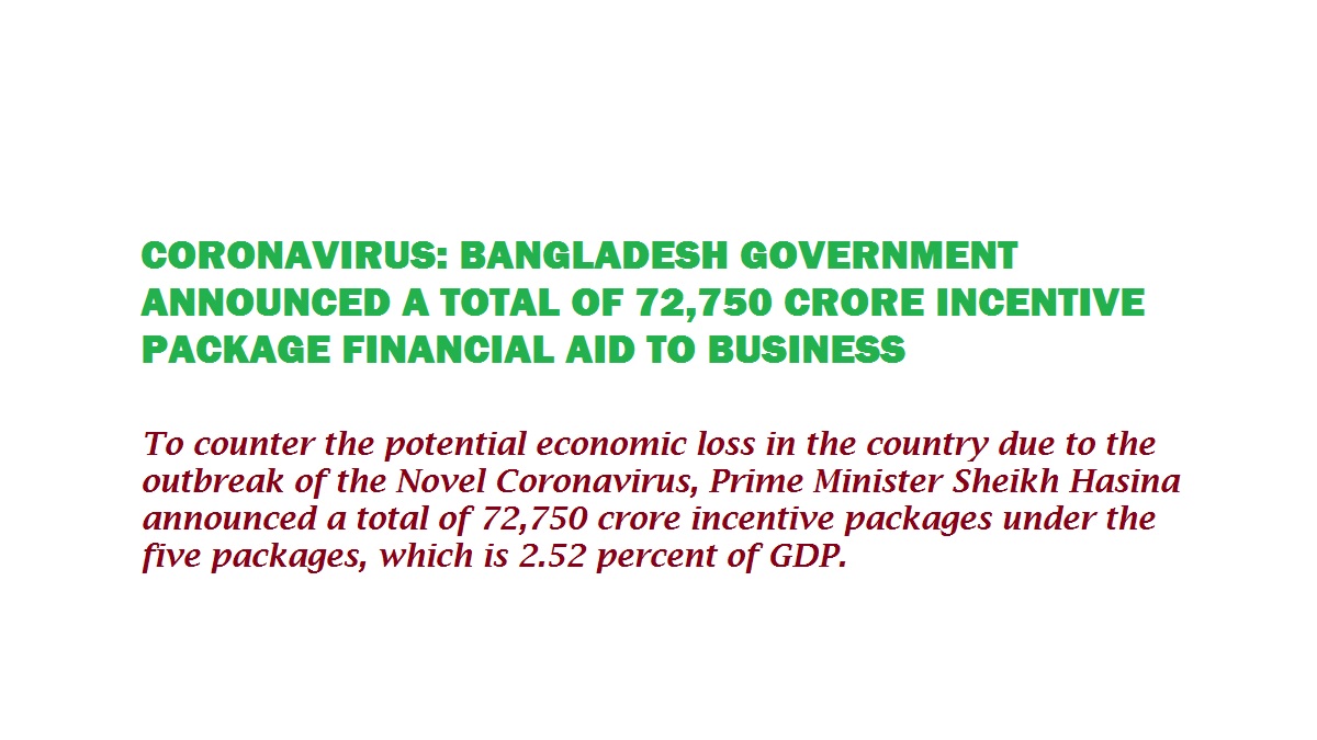 Bangladesh PM Unveils Incentive Package