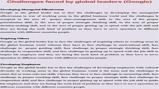 Challenges Faced by Global Leaders