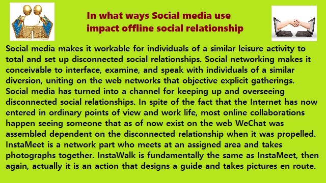 Social Media and Social Relationship